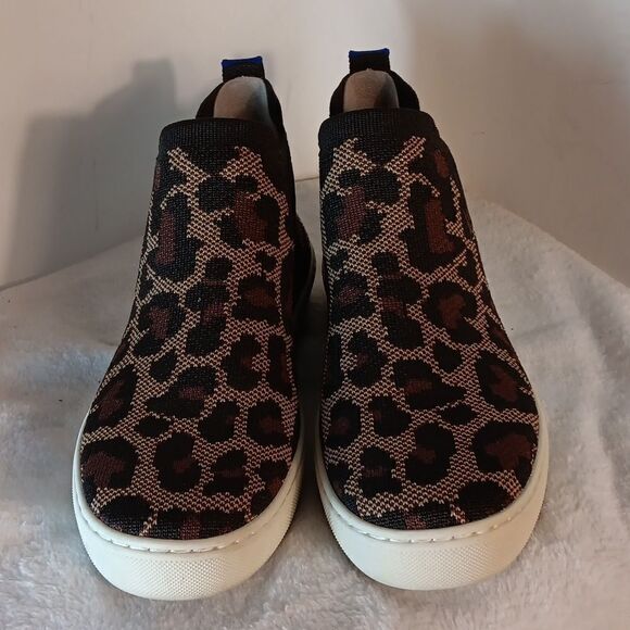 Rothy's "Chelsea" Wildcat Cheetah Print Sneakers - Picture 2 of 6
